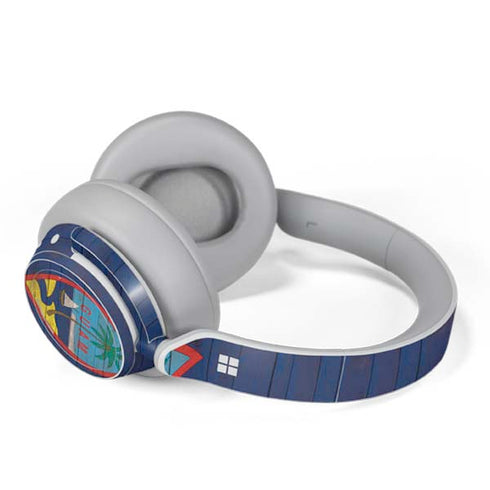 Guam Flag Dark Wood Surface Headphones Skin